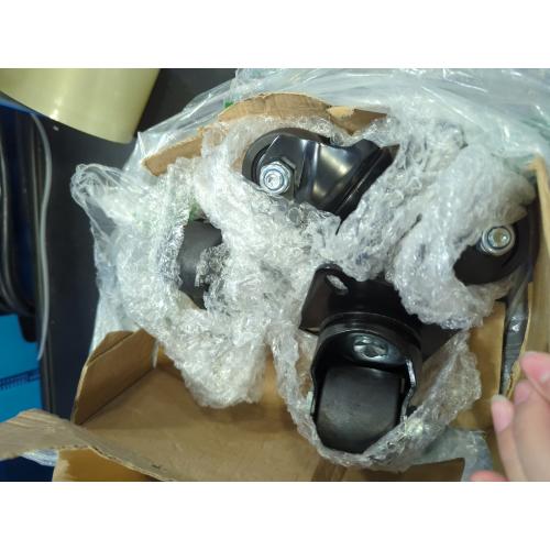 W B D WEIBIDA 2-inch Plate Swivel Caster Wheels Set of 4 Heavy Duty, Load Capacity 2200lbs, Low Gravity Center Black Extra Width Caster with Brake, Durable & Quiet & Sturdy Nylon Wheels for Industrial