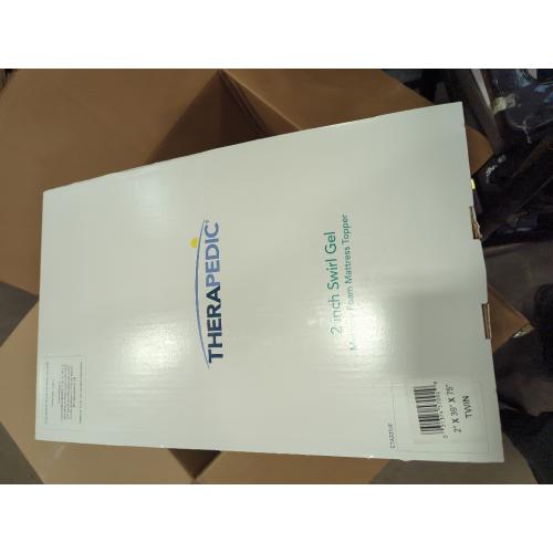 Therapedic - 2 Inch Swirl Gel Memory Foam Mattress Topper TWIN 75 L x 39 W.