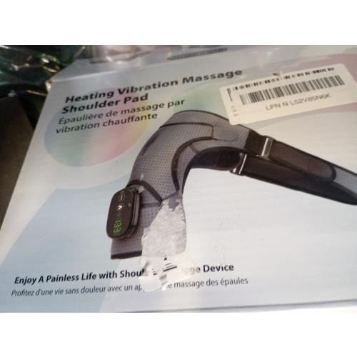 Shoulder Massager, Neck and Shoulder Massager with Adjustable Shoulder Straps, 3 Levels Vibration & 3 Levels Heating, 5000mAh One-Button Operation (Gray)