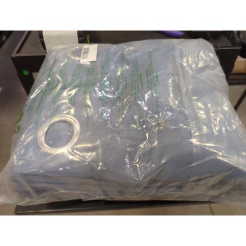 NICETOWN Full Shading Curtains 90 inches Long 2 Panels Set for Windows, Super Heavy-Duty Black Lined Blackout Curtains for Bedroom, Privacy Assured Window Treatment (Stone Blue, 52 inches W)