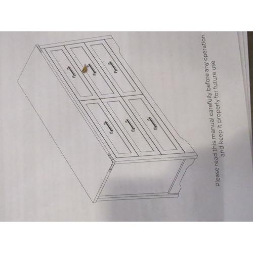 White 6 Drawer Storage Cabinet