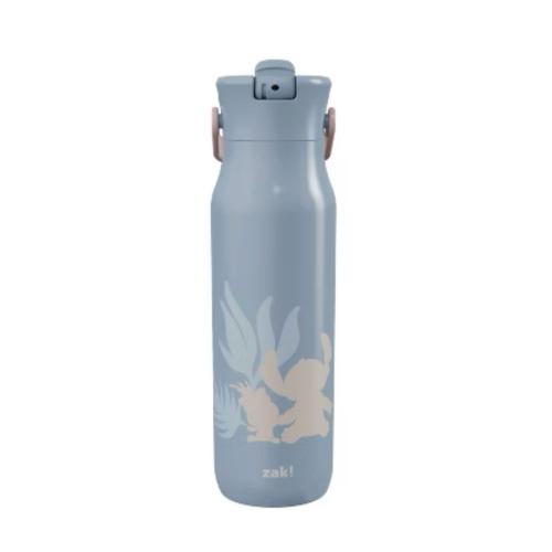 Zak Designs 32oz Stitch Stainless Steel Vacuum Insulated Water Bottle with Straw Lid Blue & Zak Designs 25oz Stitch Double-Wall Plastic Straw Tumbler with Topper Blue
