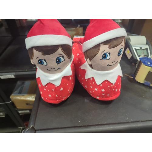 Size L 11-12 Color red The Elf on the Shelf slippers
