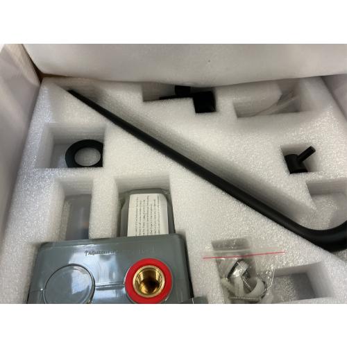 BESy Shower System with 10 Inch Round Rain Shower Head and Handheld Wall Mounted, High Pressure Rainfall Heads Shower Faucet Fixture Combo Set with 2 in 1 Spray Showerhead for Bathroom, Matte Black