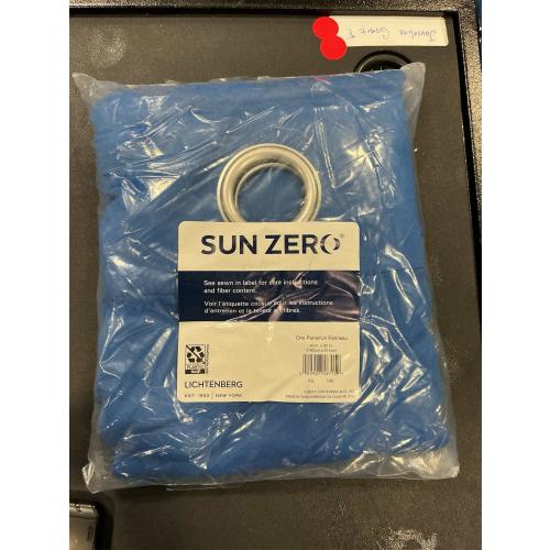 Sun Zero Riley Kids Bedroom Blackout Grommet Curtain Panel, 40 x 63, Classic Blue