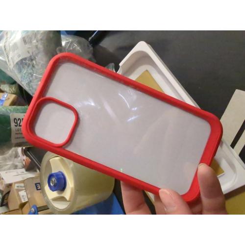 Diaclara Designed for iPhone 13 Case, Full Body Rugged Protection with Built-in Touch Sensitive Screen Protector, Soft TPU Bumper Case for iPhone 13 6.1 (Red and Clear)