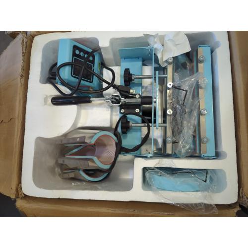 Heat Press Machine, 15x15 Heat Press for t Shirts with Attachment 30oz Sublimation Tumblers Press, Hat Press, Plate Printing, DIY Heats Transfer Press Vinyl for Beginners Blue