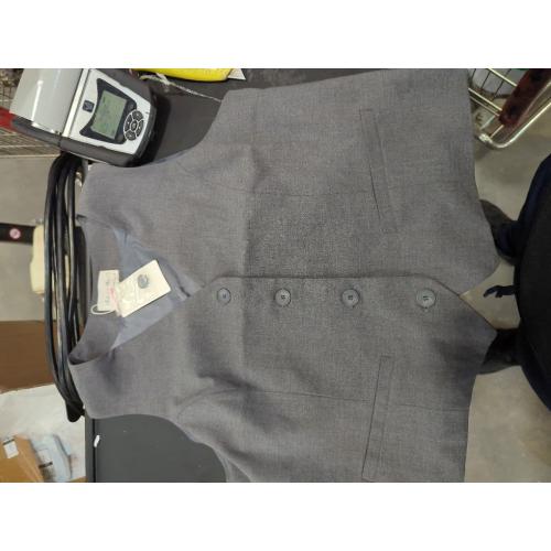 Size L Gray Spring&Gege Boy's Formal Suit Vest Solid Dress Waistcoat Vest with Pockets