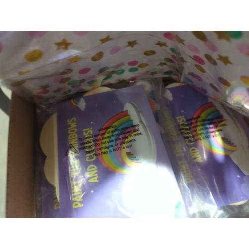CRAFTY HAPPITOYS Rainbow Painting Set for Kids 12 Pcs - Bulk Stockings & Birthday Goodie Bag Stuffer - Kids Party Favors Toy Return Gifts - Pinata Stuffers - Classroom Treasure Box Carnival Prizes