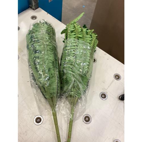 PATIKIL Artificial Greenery Plants, 2 Pcs 7 Bundles Green Plant with Persian Leaf Leaves Grass Stems for Home Wedding Garden Office Decoration Party Table Backyard Indoor, Green