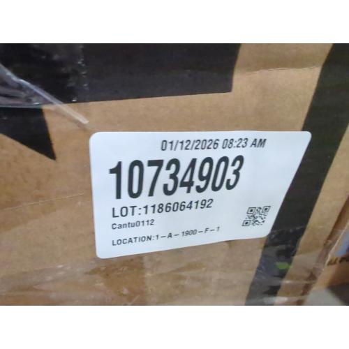 Signature Design by Ashley Valebeck | Modern Swivel 24.5 Counter Height Barstool – Rustic-Industrial Whitewash, Upholstered Cushion, 360° Swivel, Nailhead Trim