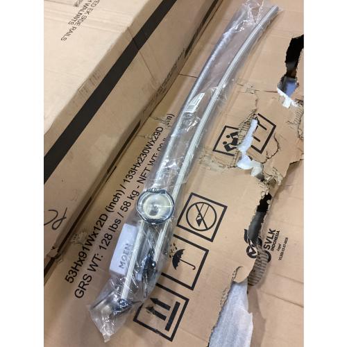 54 in. - 72 in. Adjustable Length Curved Shower Rod in Brushed Nickel