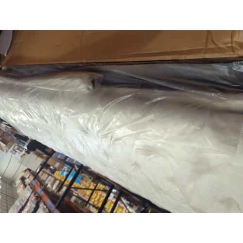 Cream Dulane Chenille / Velvet Upholstered Sleigh King Bed with Scroll Wingback Headboard