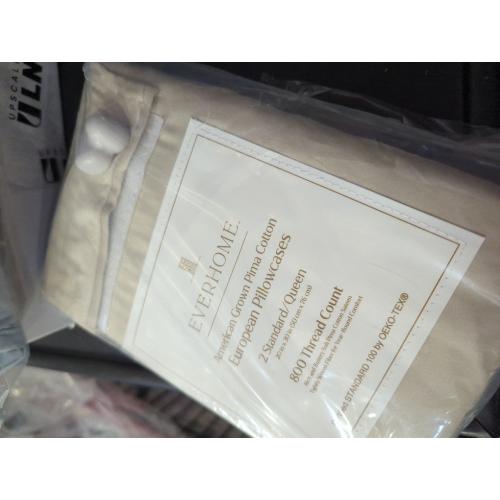 Everhome PimaCott Sateen 800-Thread-Count Standard Pillowcases in Peyote (Set of 2)