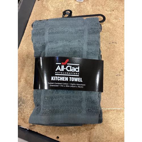All-Clad Solid Cotton Kitchen Towel, 1-Pack, Pewter