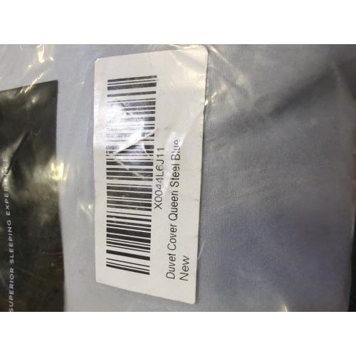 Duvet Cover Queen Size Set - Extra Soft Queen Size Duvet Cover 90 x 90 with 2 Pillow Shams - Hotel Luxury Easy Care and Fade Free w/Zipper Closures & Ties - Comfy Breathable Bedding Set (Steel Blue)