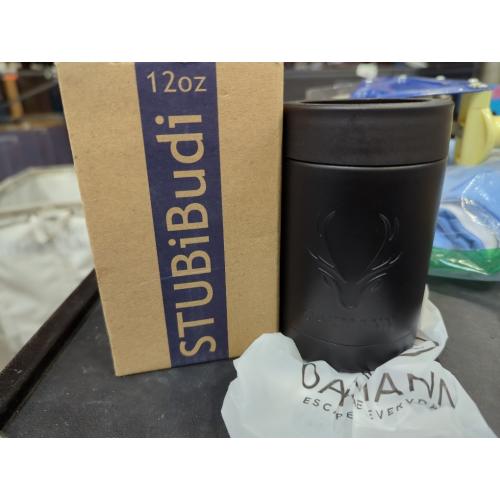 STUBiBudi Bottle Can Cooler, Beer Bottle Holder with Beer Opener, Insulated Beer Bottle Cooler, Beer Gifts, Beer Accessories, 12oz Beer Cooler Can Holder 4 in 1 Seltzer Cooli Bottle Keeper Beer Holder color black