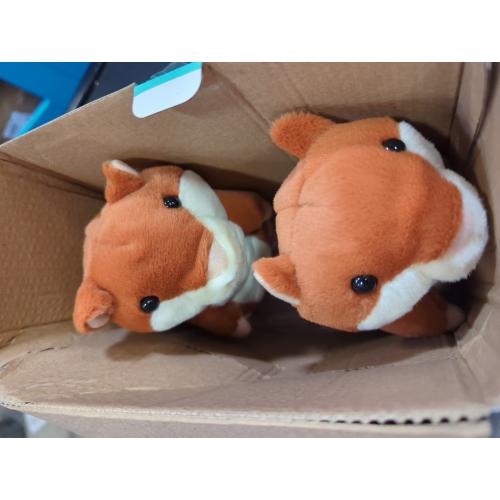 Brown 2 pack KIZZYEA Bigger Talking Hamster - 2 Pack Repeats What You Say Talking Hamsters - Interactive Stuffed Plush Animal Talking Toy, Early Educational Toy, Fun Gift for Toddlers, Boys & Girls