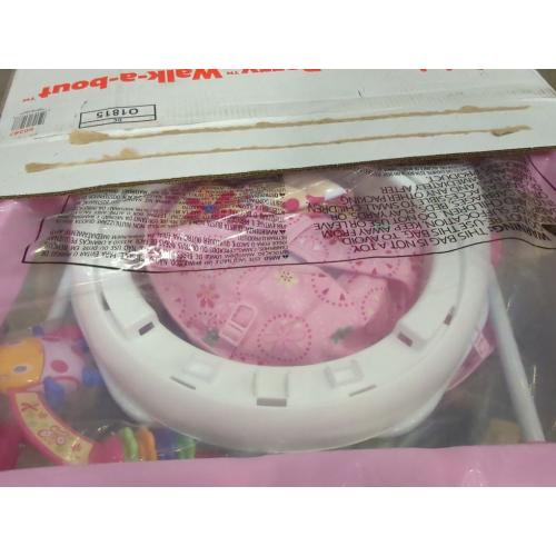 Bright Starts JuneBerry Walk-A-Bout Baby Walker and Entertainer, with Easy Fold Frame for Storage, Ages 6 Months