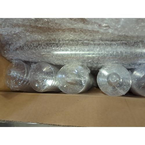 Prestee 24 Champagne Flutes Plastic - Disposable Flute - Silver Glitter Plastic Glasses for Parties - Mimosa Bar, Wedding, Shower Party, New Years Eve Party Supplies 2025 (Silver)