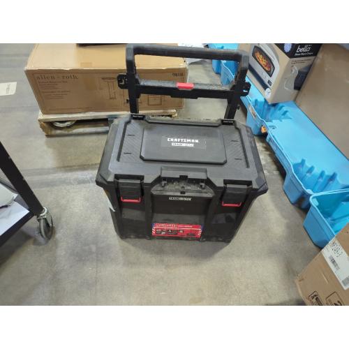 CRAFTSMAN TRADESTACK Tool Box with Wheels, Waterproof, Stackable System, Portable Rolling Storage for Indoor/Outdoor Use, 22.5 Inch (CMST21445)