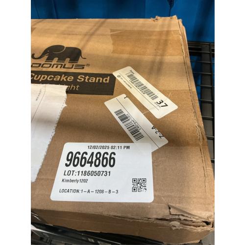 Vdomus Cupcake Stand Pro-Version - Purple 4-Tier Cupcake Tower - European Style Cake Display - Holds up to 52 Cupcakes - Elegant Dessert Display - Ideal for Parties, Weddings, and Events - 12.4x11.8