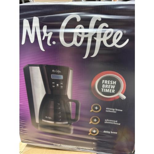 12-Cup Black/Silver Programmable Coffee Maker