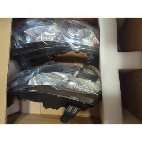 Headlight Assembly for 2010-2013 Kia Forte/Koup LX EX SX, Passenger & Driver Side Halogen Headlamp with Clear Lens Black Housing Amber Reflector, 1 Pair