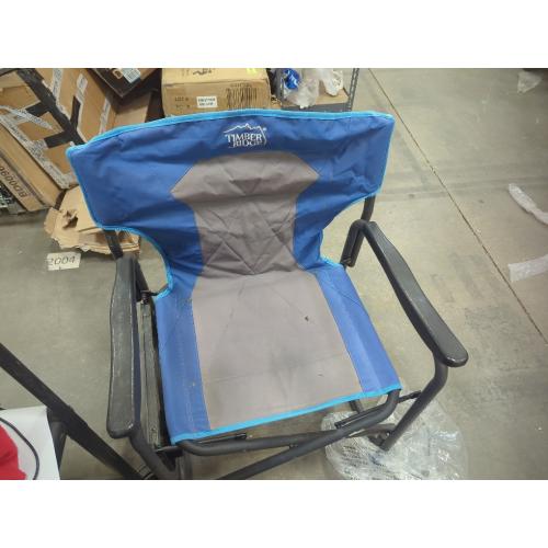 Size Large Color Blue Timber Ridge Aluminum Oversized Camping Chair,