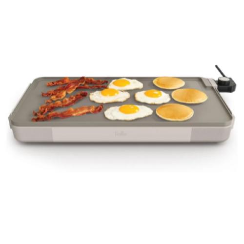 bella 12 x 22 Electric Griddle with EverGood™ Ceramic Nonstick Coating, Removable Temperature Probe, Dishwasher-Safe Drip Tray & Cool Touch Handles, Cook up to 15 Eggs, 1500 Watt, Oatmilk❗MAY HAVE MISSING PIECES/NEEDS CLEANING❗