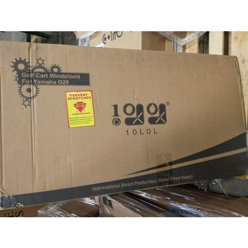 10L0L Tinted Windshield for Yamaha G29/Drive Golf Cart 2007-2016, 4MM Thicken, Foldable and Impact Resistant