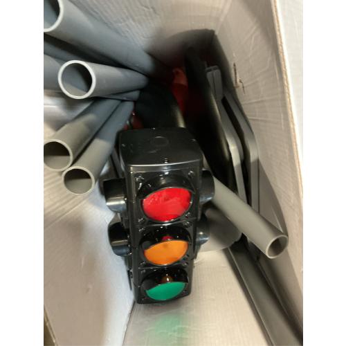 Attatoy 42 Large Traffic Signs Playset, 32pc Set; Street Sign and Traffic Light Set for Play with Ride-On Cars and Vehicles