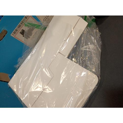 MAQIHAN 2 Cup Drink Carrier with Handle - 10Pcs Disposable Paper Cardboard Coffee Cup Holder Portable Drink Caddy Cup Carriers to go Cup Holder Food Delivery Accessories for Hot/Cold Drinks (White)