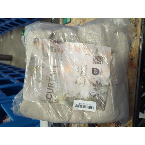 Awellife Extra Long Shower Curtain 84 Inch Length Beige Linen Blend Fabric Shower Curtain for Bathroom, Extra Long 72 W x 84 L