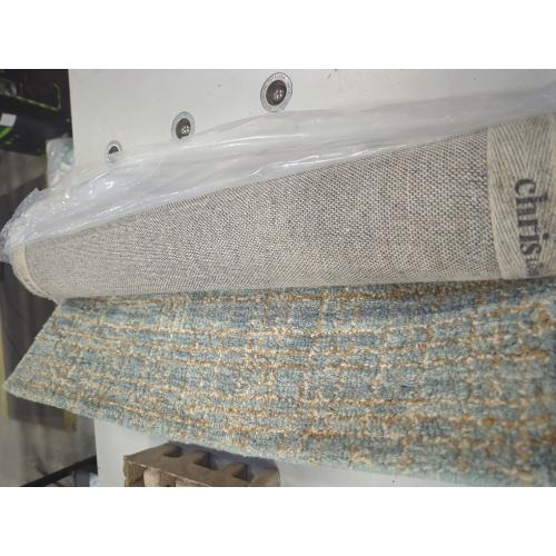 Blue Sand Chris Loves Julia x Loloi Polly Blue/Sand 2 ft. 3 in. x 3 ft. 9 in. Hand-Tufted Modern Area Rug