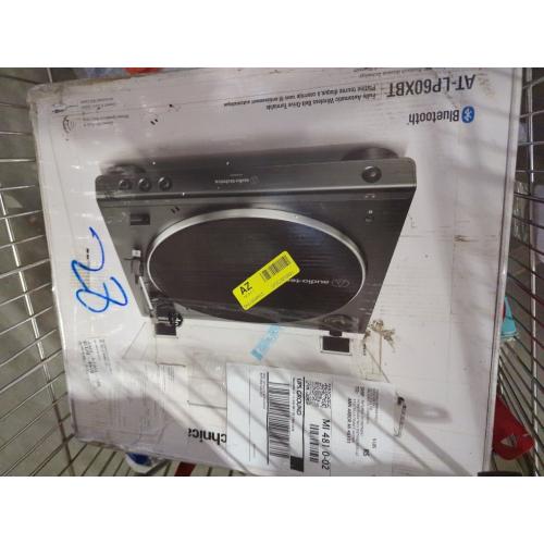 Audio-Technica AT-LP60X-BK Fully Automatic Belt-Drive Stereo Turntable, Black, Hi-Fi, 2 Speed, Dust Cover, Anti-Resonance, Die-Cast Aluminum Platter