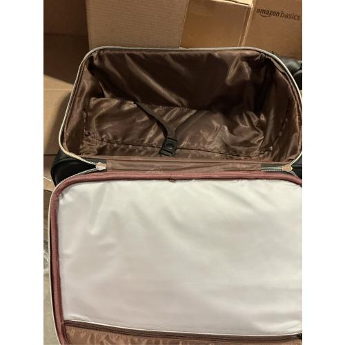 Underseat Carry On Luggage with Wheels, Airline Approved Personal Item Suitcase with Multiple Compartments, Lightweight Softside Under Seat Carry-on Suitcases for Women Travel Business, Black