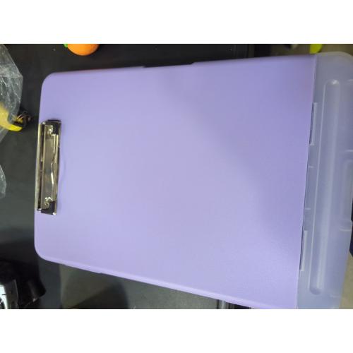 Clipboard with Storage,A4 Nursing Clipboards with Pen Holder,Heavy Duty Storage Clipboard with Low Profile Clip, Clipboards Folder Side-Opening Clip Boards,Smooth Writing Clip Board (Light Purple)