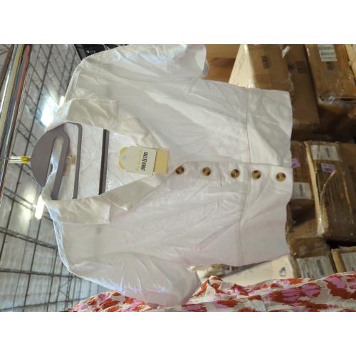 Women’S Summer Lacing Short Sleeve Polo Shirt Casual Comfortable Stretch Blouse.  Size medium