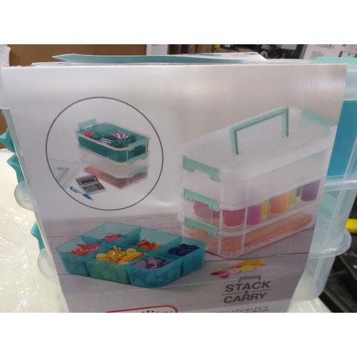 Sterilite 14138606 Layer Stack & Carry Box, 10-5/8-Inch
