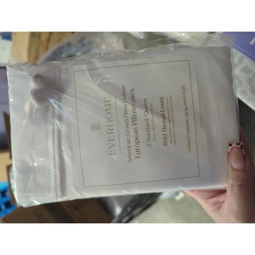Everhome PimaCott Sateen 800-Thread-Count Standard Pillowcases in White (Set of 2)