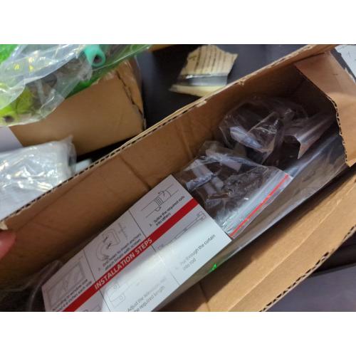 Curtain Rod for Windows 36 to 48 Inches, Blackout Wrap Around Curtain Rod for Bedroom, Living Room, 1 Inch Diamete Adjustable Drapery Rods，Matte Black