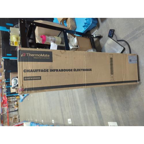 Outdoor Electric Patio Heater, ThermoMate 1500W Freestanding & Wall-mounted Infrared Heater with Remote, 8 Heat Levels, 8H Timers, Tip-Over & Overheat Protection, IP65 Waterproof Tower Space Heater