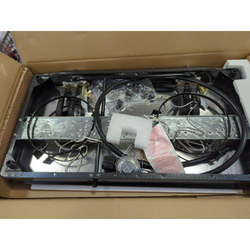 2 Burner Propane Stove 27,200 BTU High-Efficiency Tempered Glass Auto-Ignition Gas Burner Stove Top with CSA Hose for Outdoor RV Camping Emergency Cooking