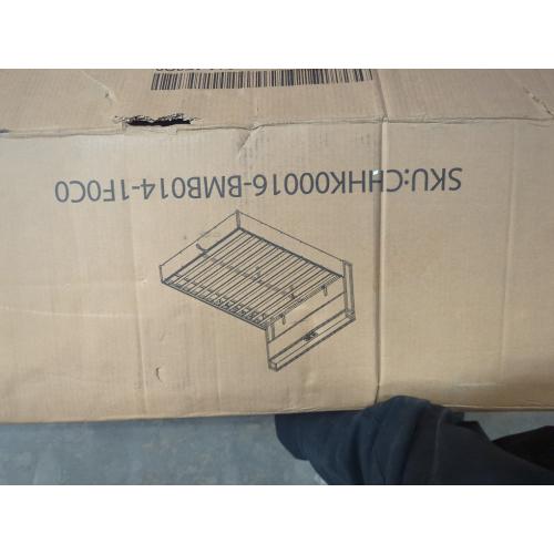 Shila Lift Up Storage Full Bed Frame & Charging Station, Rustic Brown