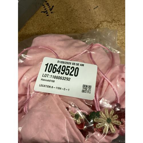 pink dress with flower straps size small