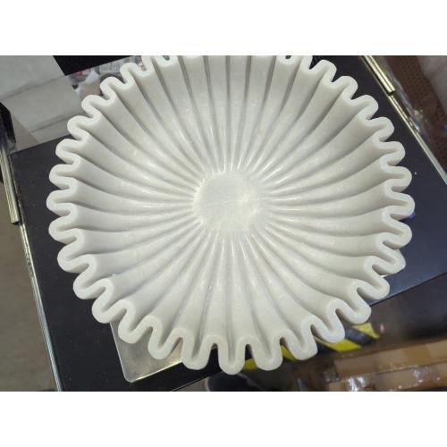 HandCrafted Marble Ruffle Bowl/Antique Scallop Bowl/Fruit Bowl/Vintage Ring Dish/Decorative Flower Dish/HouseWarming Gift/Wedding Gifts/Urli