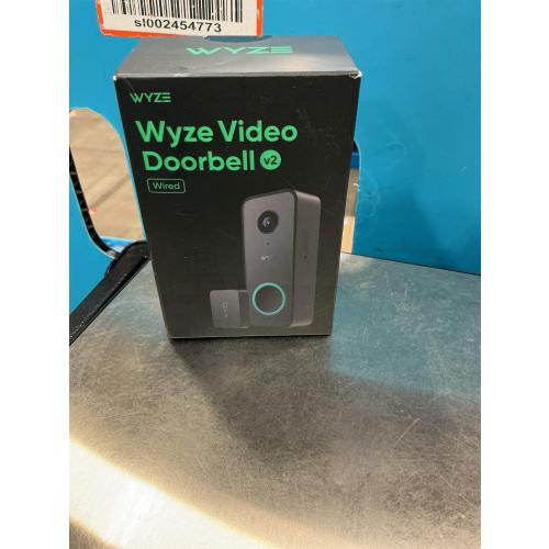 WYZE Wired Doorbell Camera v2(existing doorbell Wiring Required), 2K Security Video Doorbell, Color Night Vision, 2-Way Audio, Package Monitor, Works with Alexa & Google Assistant. Free Expert Setup