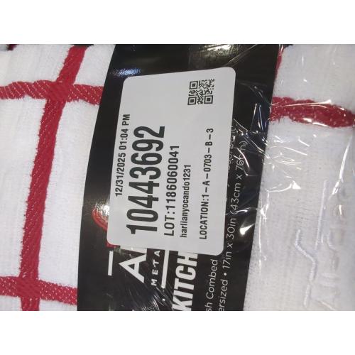 All-Clad Checked Kitchen Towel: Highly Absorbent, Super Soft Long Lasting - 100% Cotton, 17x30 Tea Towel for Cleaning & Drying Dishes, Pans, Glassware, or Countertops, (2-Pack), Chili