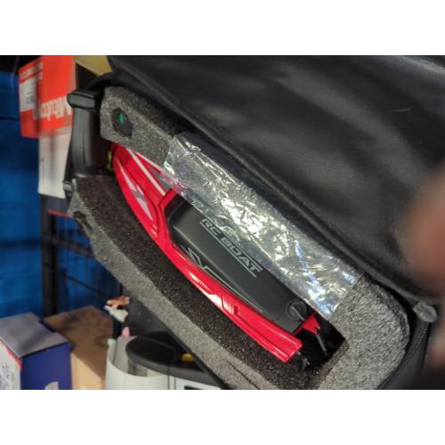 BEZGAR Large RC Boat, 18 inch Big Remote Control Boat for Adults, 35KMH Fast Speed RC Boat for Lake Ocean, Ideal Gifts for Kids Boys with 1500mAh Rechargeable Battery - TX125 Red